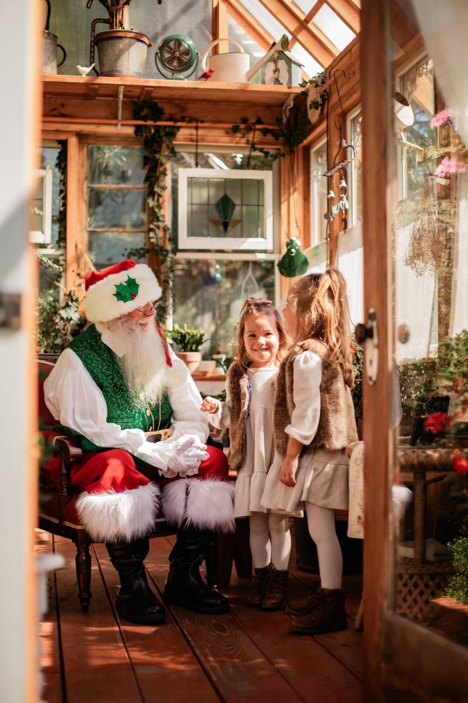 Private Santa session in the greenhouse